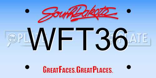 WFT36 South Dakota License Plate