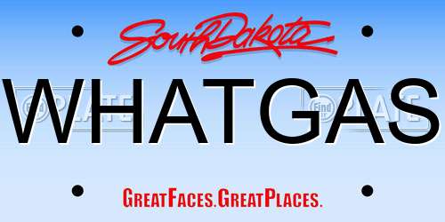 WHATGAS South Dakota License Plate