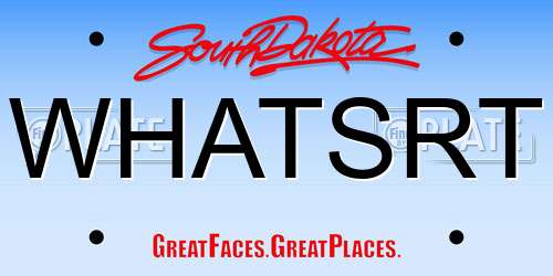 WHATSRT South Dakota License Plate