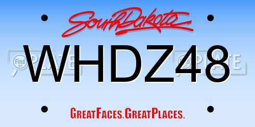 WHDZ48 South Dakota License Plate