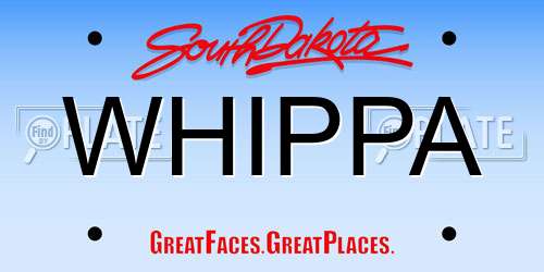 WHIPPA South Dakota License Plate