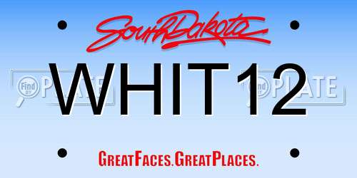 WHIT12 South Dakota License Plate