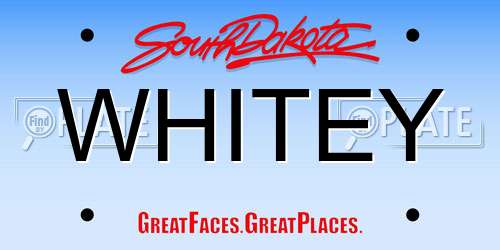 WHITEY South Dakota License Plate