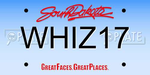 WHIZ17 South Dakota License Plate
