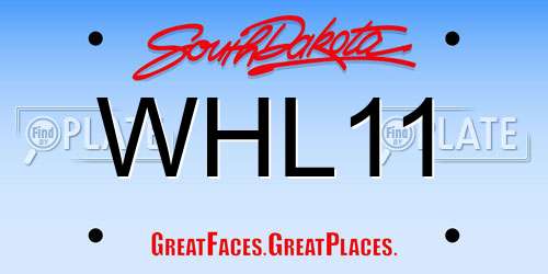 WHL11 South Dakota License Plate