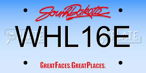 WHL16E South Dakota License Plate
