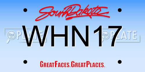 WHN17 South Dakota License Plate