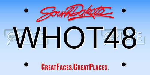 WHOT48 South Dakota License Plate