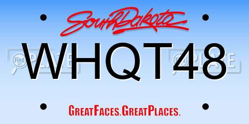 WHQT48 South Dakota License Plate