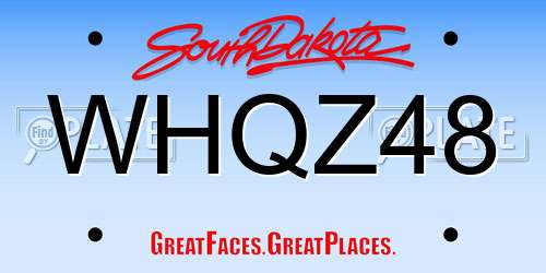 WHQZ48 South Dakota License Plate
