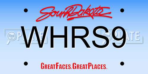 WHRS9 South Dakota License Plate