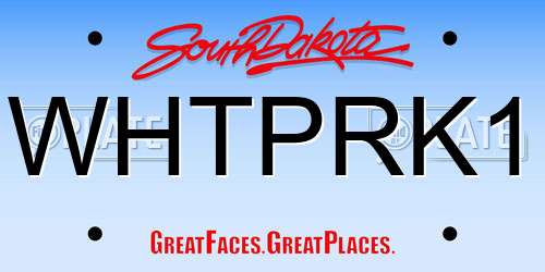 WHTPRK1 South Dakota License Plate