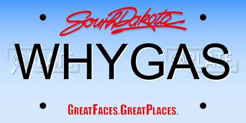 WHYGAS South Dakota License Plate