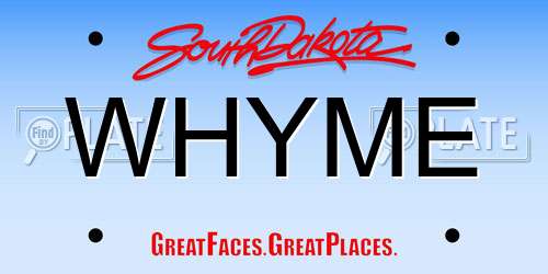 WHYME South Dakota License Plate