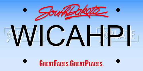 WICAHPI South Dakota License Plate