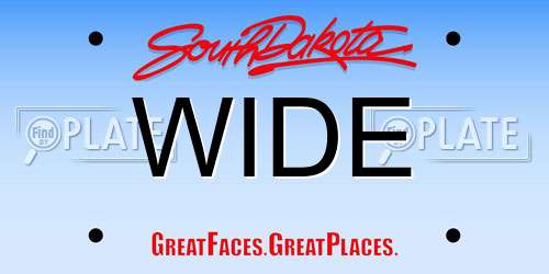 WIDE South Dakota License Plate