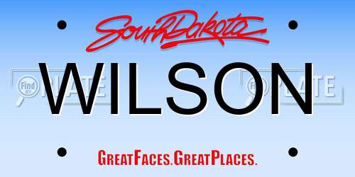 WILSON South Dakota License Plate