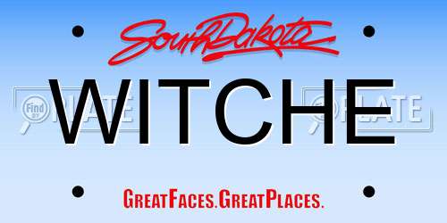 WITCHE South Dakota License Plate