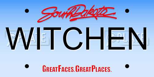 WITCHEN South Dakota License Plate