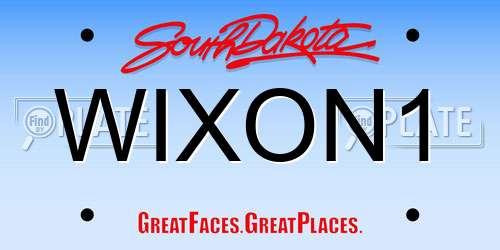 WIXON1 South Dakota License Plate