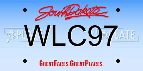 WLC97 South Dakota License Plate