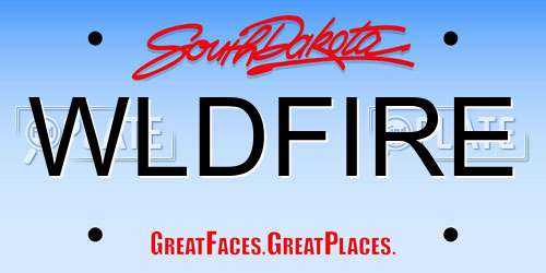 WLDFIRE South Dakota License Plate
