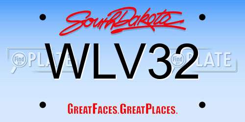WLV32 South Dakota License Plate