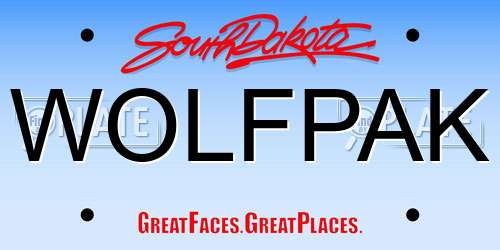 WOLFPAK South Dakota License Plate