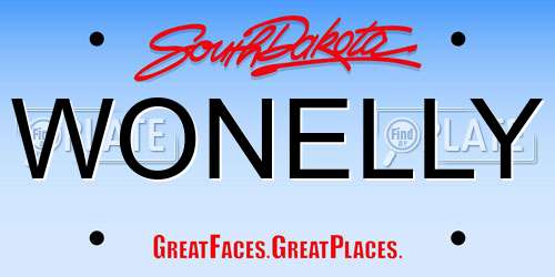 WONELLY South Dakota License Plate
