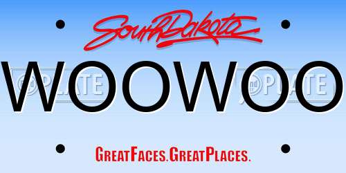 WOOWOO South Dakota License Plate