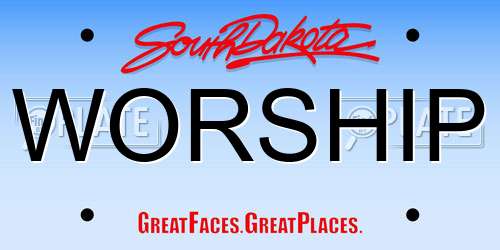 WORSHIP South Dakota License Plate