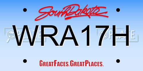 WRA17H South Dakota License Plate