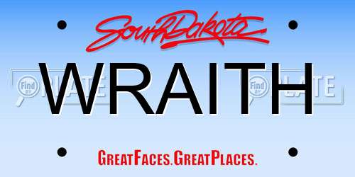 WRAITH South Dakota License Plate