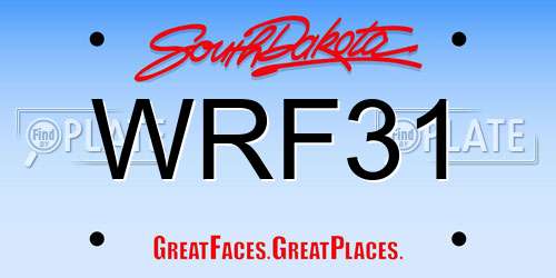 WRF31 South Dakota License Plate
