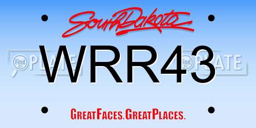 WRR43 South Dakota License Plate