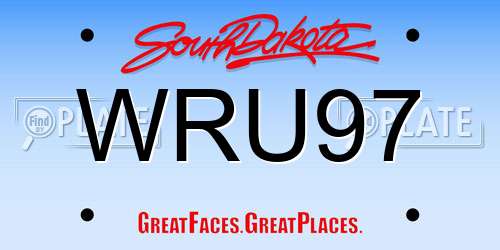 WRU97 South Dakota License Plate