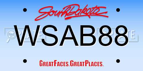WSAB88 South Dakota License Plate