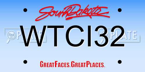 WTCI32 South Dakota License Plate