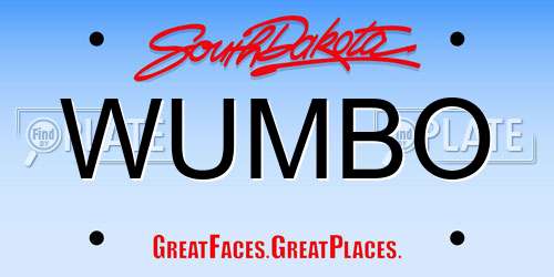 WUMBO South Dakota License Plate