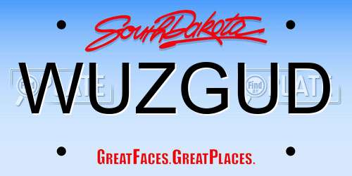WUZGUD South Dakota License Plate