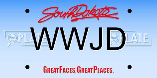 WWJD South Dakota License Plate