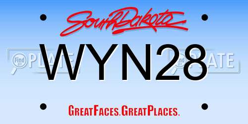 WYN28 South Dakota License Plate