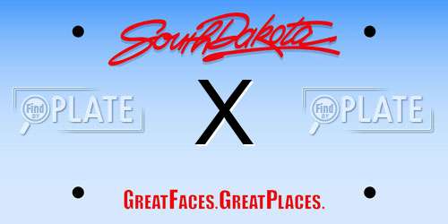 X South Dakota License Plate