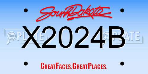 X2024B South Dakota License Plate