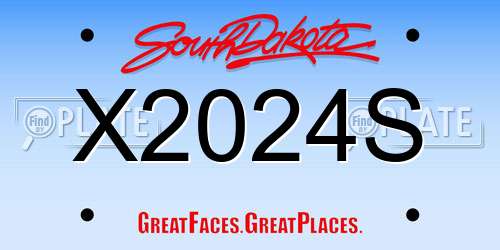 X2024S South Dakota License Plate