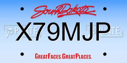 X79MJP South Dakota License Plate