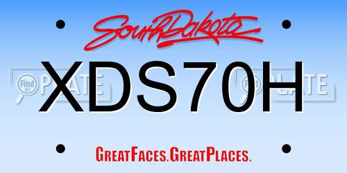 XDS70H South Dakota License Plate