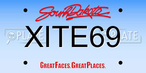XITE69 South Dakota License Plate