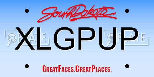 XLGPUP South Dakota License Plate