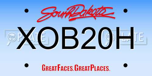 XOB20H South Dakota License Plate